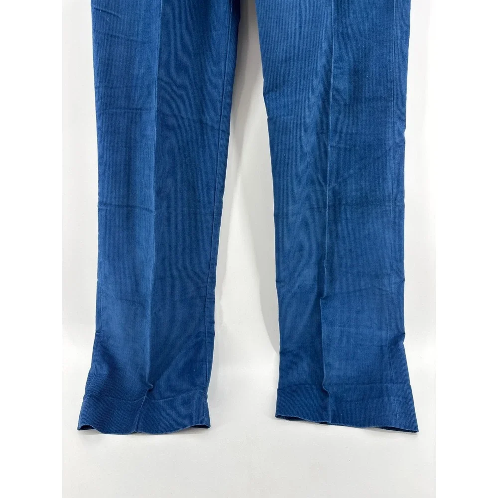 DeeCee Vintage Corduroy Pants Mens 28x34 Blue Straight Leg USA Made Deadstock